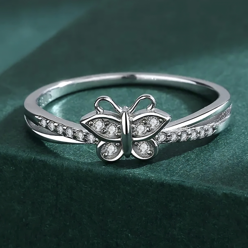 NEW- Elegant Sterling Silver Butterfly Ring